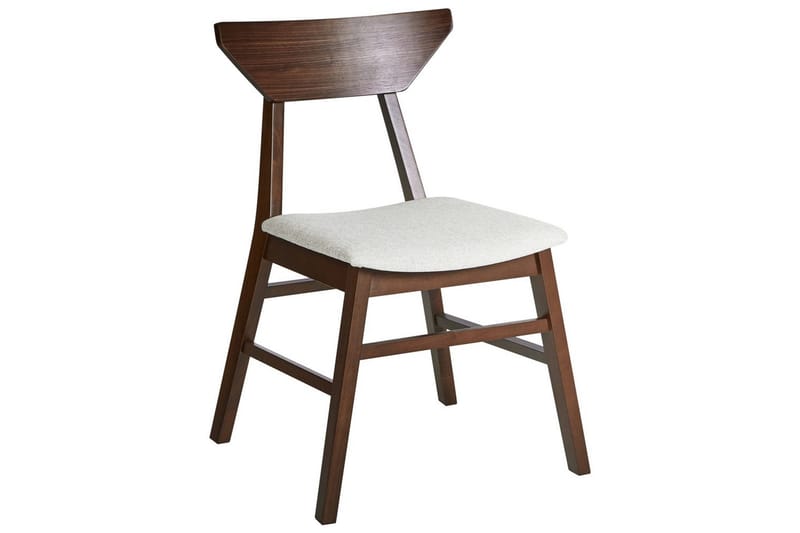 Sæt med 2 spisestole Hopkins - Brun, Beige - Møbler - Stole & lænestole - Spisebordsstole & køkkenstole