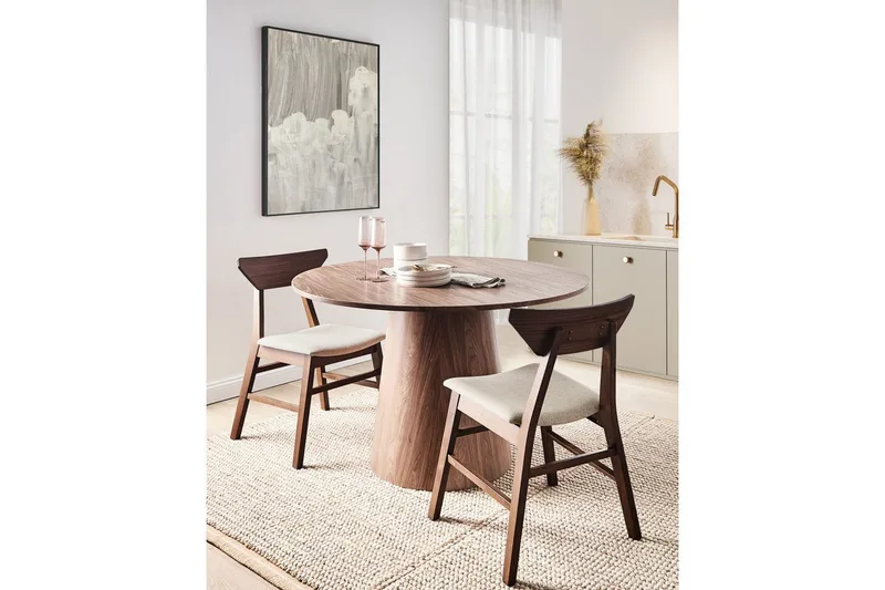 Sæt med 2 spisestole Hopkins - Brun, Beige - Møbler - Stole & lænestole - Spisebordsstole & køkkenstole