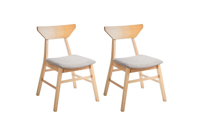 Sæt med 2 spisestole Hopkins, Brun, Taupe