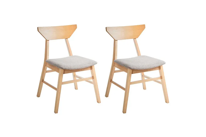 Sæt med 2 spisestole Hopkins, Brun, Taupe