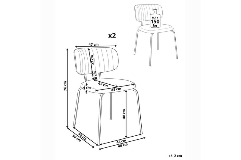 Sæt med 2 spisestole Irins - Møbler - Stole & lænestole - Spisebordsstole & køkkenstole
