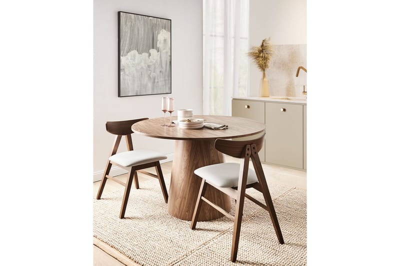 Sæt med 2 spisestole Lacota - Brun, grå - Møbler - Stole & lænestole - Spisebordsstole & køkkenstole