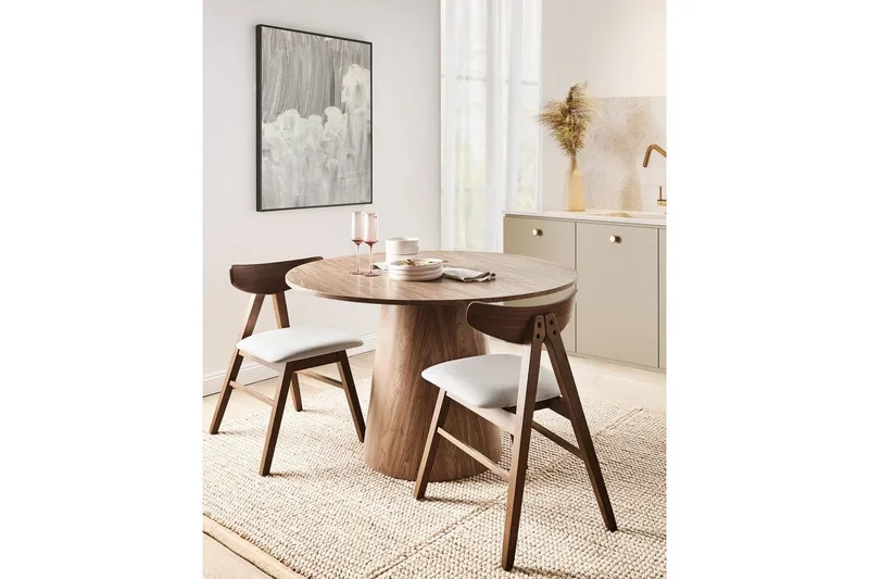 Sæt med 2 spisestole Lacota - Brun, grå - Møbler - Stole & lænestole - Spisebordsstole & køkkenstole