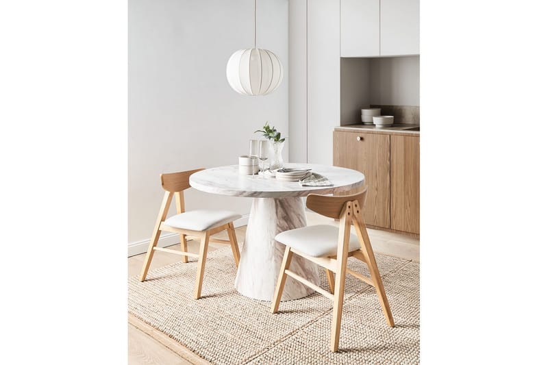 Sæt med 2 spisestole Lacota - Lys brun, grå - Møbler - Stole & lænestole - Spisebordsstole & køkkenstole
