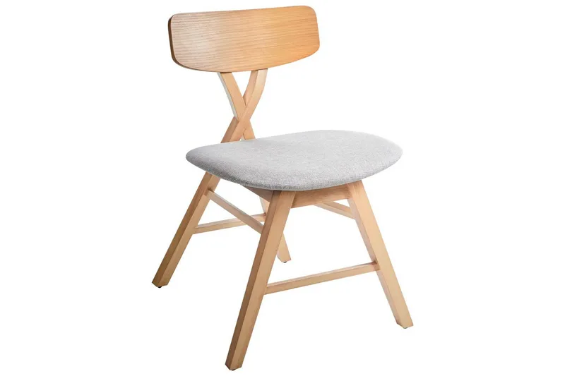 Sæt med 2 spisestole Leland - Brun, grå - Møbler - Stole & lænestole - Spisebordsstole & køkkenstole