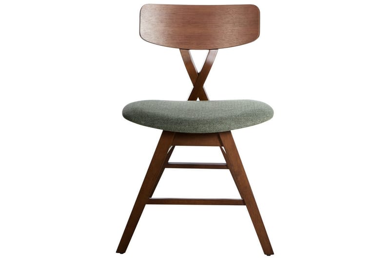 Sæt med 2 spisestole Leland - Brun, Grøn - Møbler - Stole & lænestole - Spisebordsstole & køkkenstole