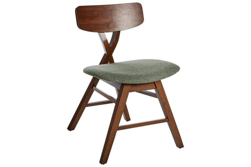 Sæt med 2 spisestole Leland - Brun, Grøn - Møbler - Stole & lænestole - Spisebordsstole & køkkenstole