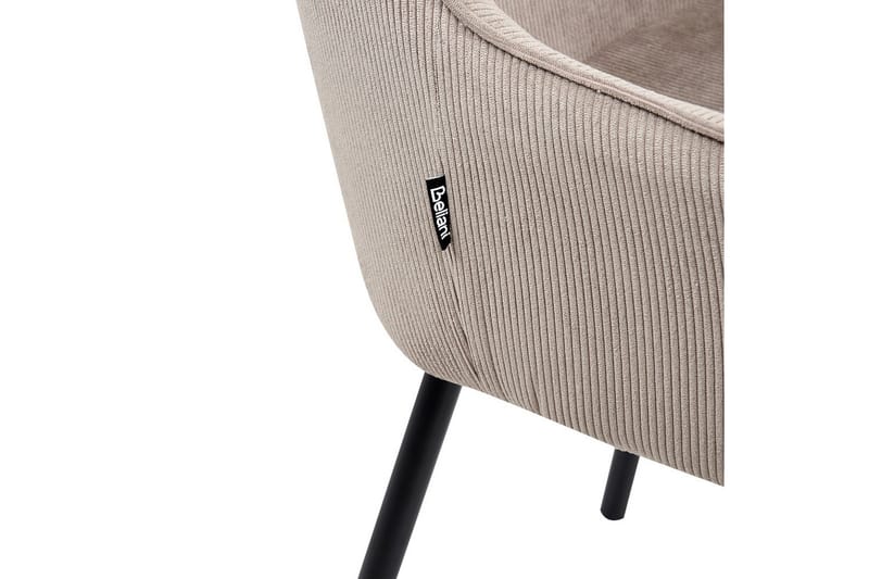 Sæt med 2 spisestole Loverna - Beige, sort/Fløjl, Beige, sort/Manchesterstof - Møbler - Stole & lænestole - Spisebordsstole & køkkenstole