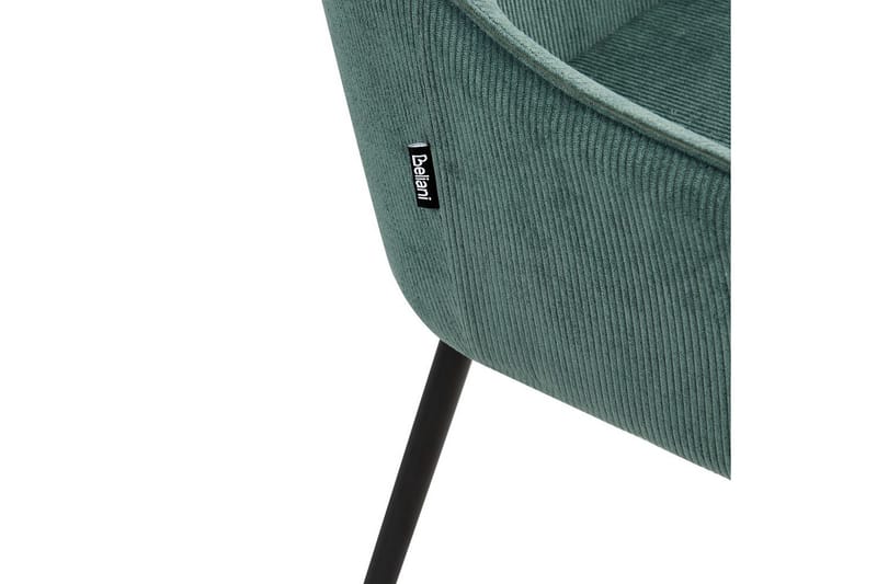 Sæt med 2 spisestole Loverna - Grøn, Sort/Manchesterstof, Grøn, sort/møbelvelour - Møbler - Stole & lænestole - Spisebordsstole & køkkenstole