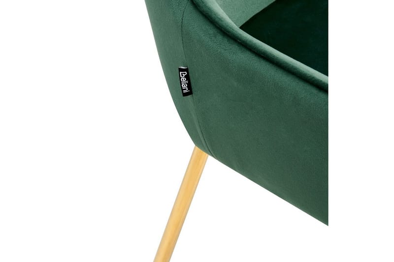 Sæt med 2 spisestole Loverna - Grønt, guld/Fløjl, Grøn, guld/fløjl - Møbler - Stole & lænestole - Spisebordsstole & køkkenstole