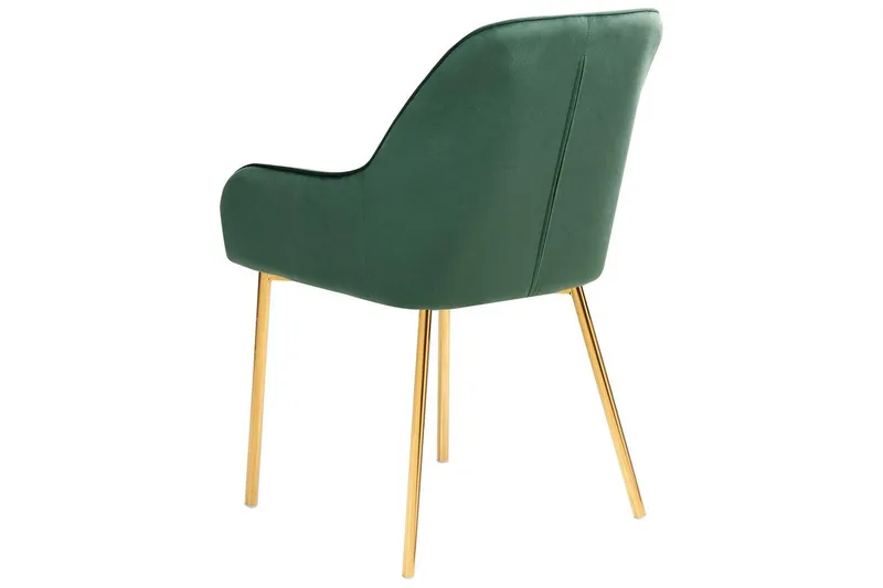 Sæt med 2 spisestole Loverna - Grønt, guld/Fløjl, Grøn, guld/fløjl - Møbler - Stole & lænestole - Spisebordsstole & køkkenstole