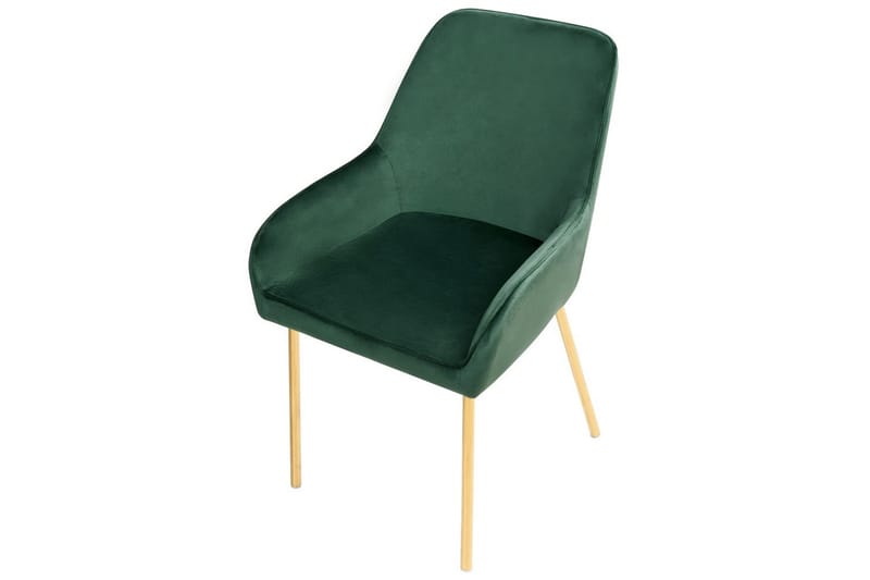Sæt med 2 spisestole Loverna - Grønt, guld/Fløjl, Grøn, guld/fløjl - Møbler - Stole & lænestole - Spisebordsstole & køkkenstole