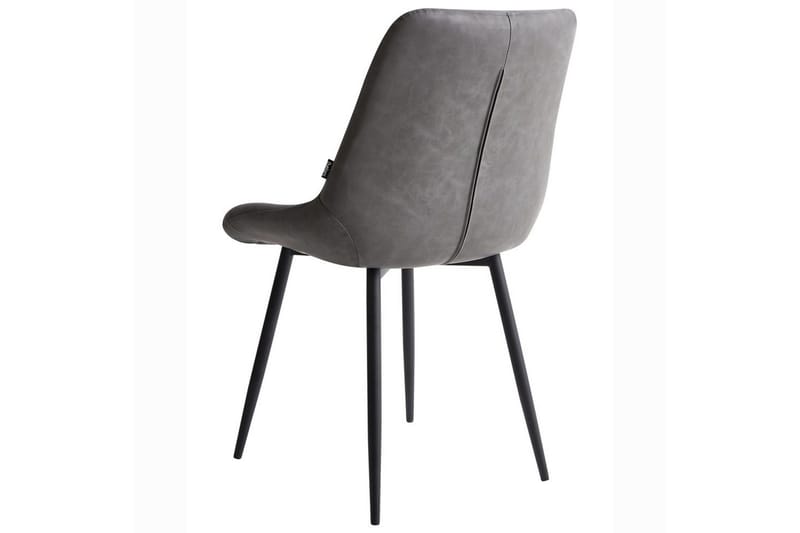 Sæt med 2 spisestole Melrose - Grå, sort - Møbler - Stole & lænestole - Spisebordsstole & køkkenstole