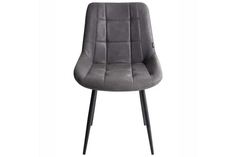 Sæt med 2 spisestole Melrose - Grå, sort - Møbler - Stole & lænestole - Spisebordsstole & køkkenstole