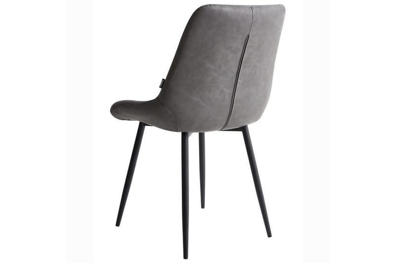 Sæt med 2 spisestole Melrose - Grå, sort - Møbler - Stole & lænestole - Spisebordsstole & køkkenstole