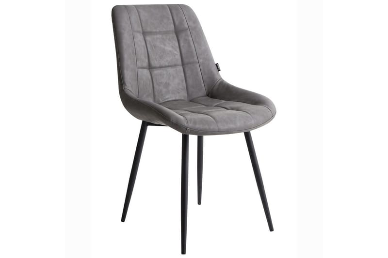 Sæt med 2 spisestole Melrose - Grå, sort - Møbler - Stole & lænestole - Spisebordsstole & køkkenstole