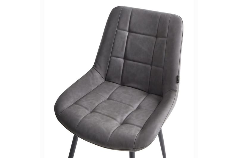 Sæt med 2 spisestole Melrose - Grå, sort - Møbler - Stole & lænestole - Spisebordsstole & køkkenstole