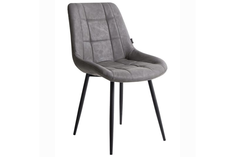 Sæt med 2 spisestole Melrose - Grå, sort - Møbler - Stole & lænestole - Spisebordsstole & køkkenstole