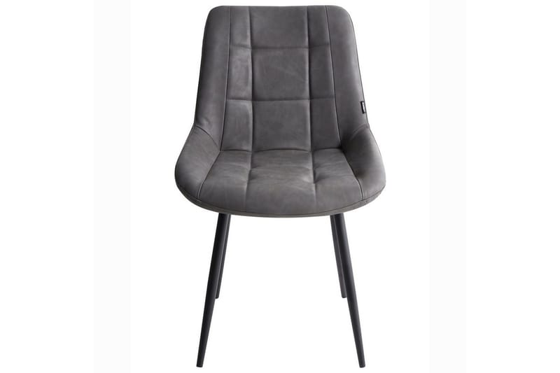 Sæt med 2 spisestole Melrose - Grå, sort - Møbler - Stole & lænestole - Spisebordsstole & køkkenstole