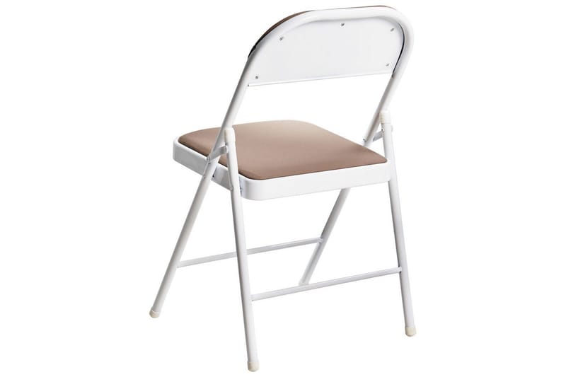 Sæt med 4 klapstole Sparks - Beige, hvid - Møbler - Stole & lænestole - Klapstole & stabelstole