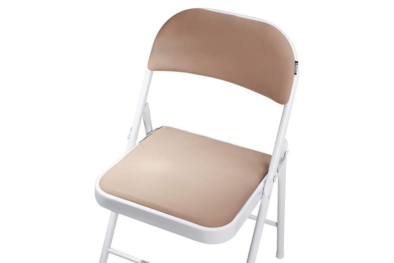 Sæt med 4 klapstole Sparks - Beige, hvid - Møbler - Stole & lænestole - Klapstole & stabelstole