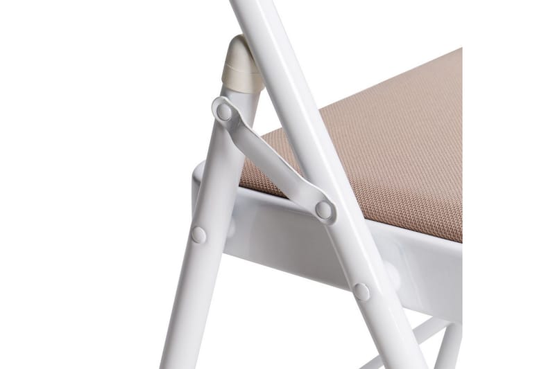 Sæt med 4 klapstole Sparks - Beige, hvid - Møbler - Stole & lænestole - Klapstole & stabelstole