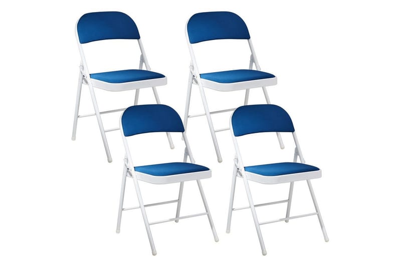 Sæt med 4 klapstole Sparks, Blå, hvid