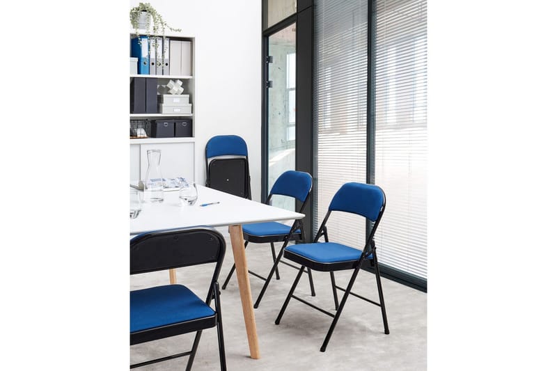 Sæt med 4 klapstole Sparks - Blå, sort - Møbler - Stole & lænestole - Klapstole & stabelstole
