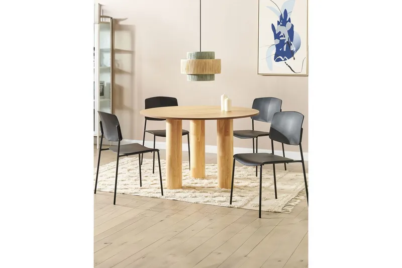 Sæt med 4 spiseborde Astoria - Sort - Møbler - Stole & lænestole - Spisebordsstole & køkkenstole