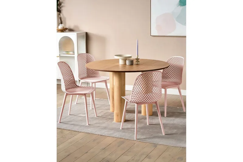 Sæt med 4 spiseborde Emory - Rosa - Møbler - Stole & lænestole - Spisebordsstole & køkkenstole