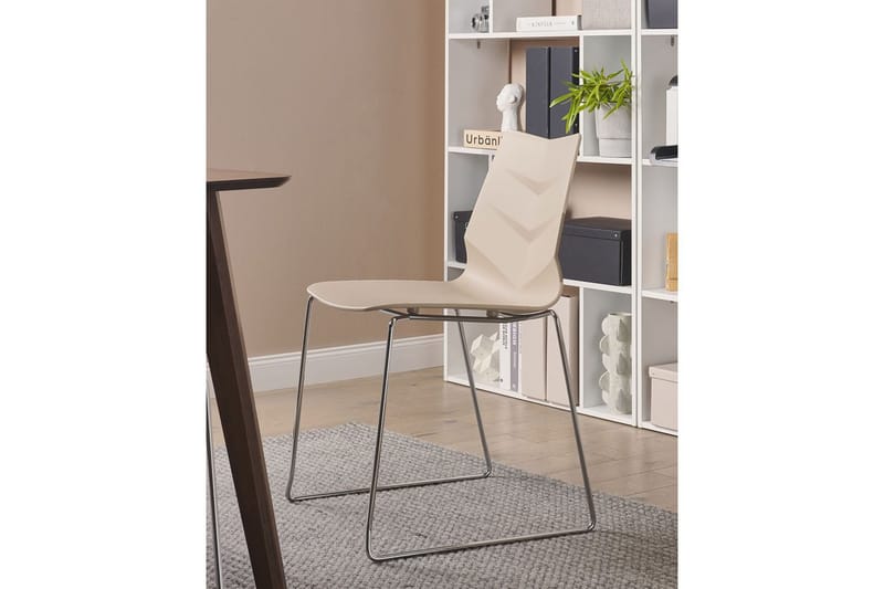 Sæt med 4 spiseborde Hartley - Beige, sølv - Møbler - Stole & lænestole - Spisebordsstole & køkkenstole