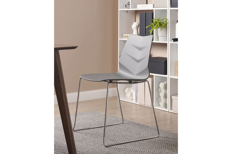 Sæt med 4 spiseborde Hartley - Mørkegrå, sølv - Møbler - Stole & lænestole - Spisebordsstole & køkkenstole