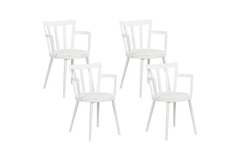 Sæt med 4 spiseborde Morill, Hvid