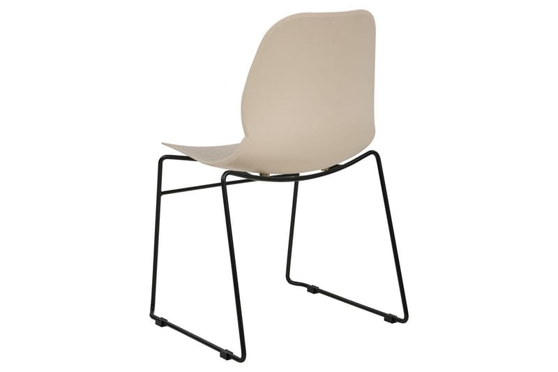 Sæt med 4 spiseborde Panora - Beige, sort - Møbler - Stole & lænestole - Spisebordsstole & køkkenstole