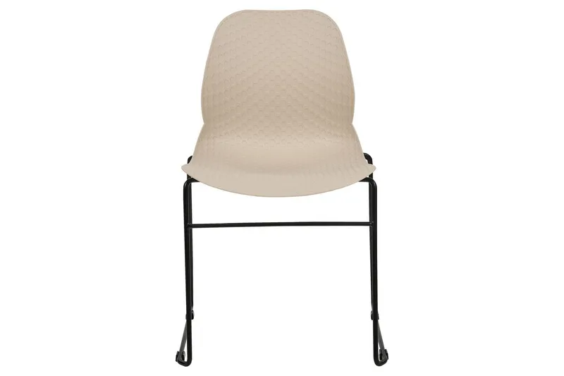 Sæt med 4 spiseborde Panora - Beige, sort - Møbler - Stole & lænestole - Spisebordsstole & køkkenstole