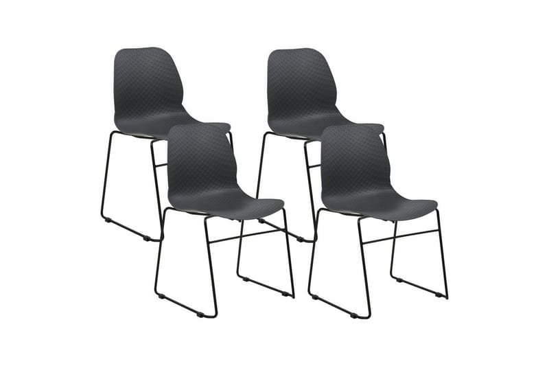 Sæt med 4 spiseborde Panora, Grå