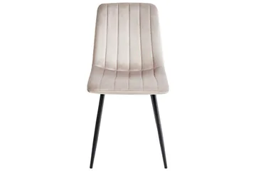 Sæt med 4 spisestole Kalispell - Beige, sort - Møbler - Stole & lænestole - Spisebordsstole & køkkenstole