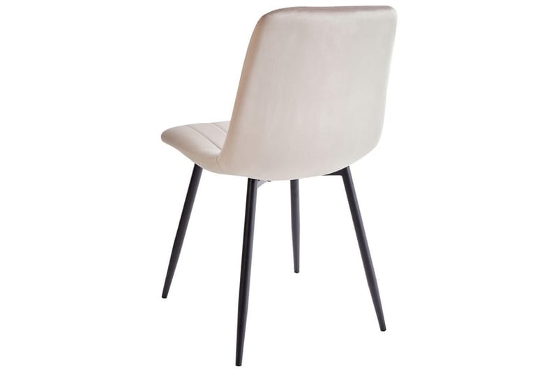 Sæt med 4 spisestole Kalispell - Beige, sort - Møbler - Stole & lænestole - Spisebordsstole & køkkenstole