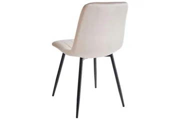 Sæt med 4 spisestole Kalispell - Beige, sort - Møbler - Stole & lænestole - Spisebordsstole & køkkenstole