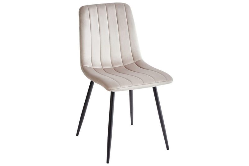 Sæt med 4 spisestole Kalispell - Beige, sort - Møbler - Stole & lænestole - Spisebordsstole & køkkenstole