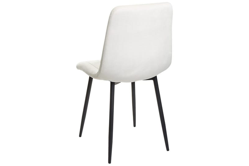 Sæt med 4 spisestole Kalispell - Hvid, Sort - Møbler - Stole & lænestole - Spisebordsstole & køkkenstole