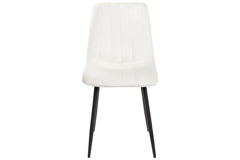 Sæt med 4 spisestole Kalispell - Hvid, Sort - Møbler - Stole & lænestole - Spisebordsstole & køkkenstole