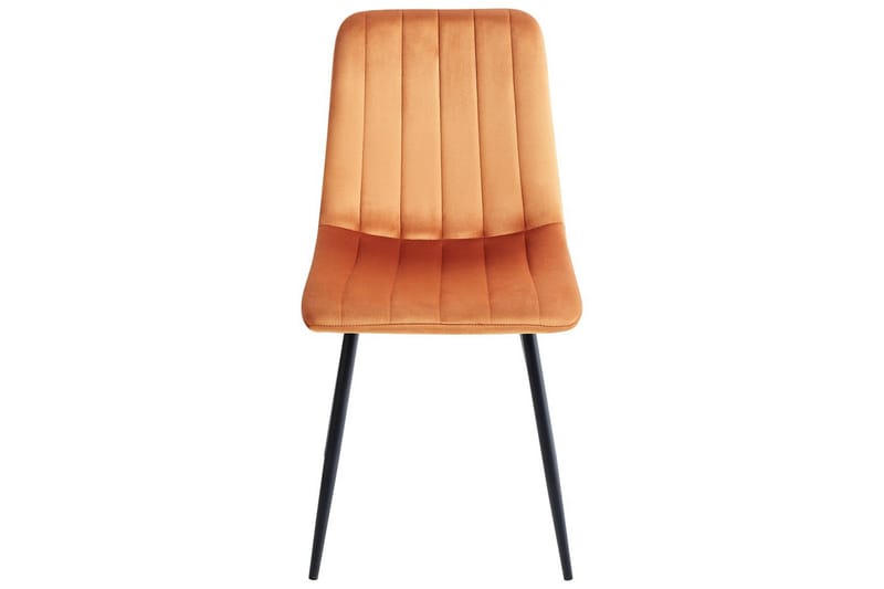 Sæt med 4 spisestole Kalispell - Orange, sort - Møbler - Stole & lænestole - Spisebordsstole & køkkenstole
