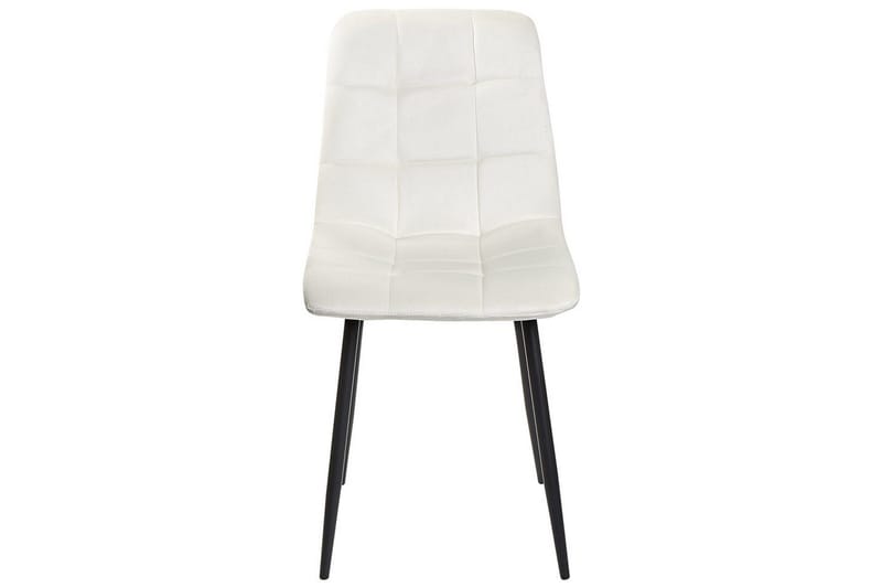 Sæt med 4 spisestole Powell - Hvid, Sort - Møbler - Stole & lænestole - Spisebordsstole & køkkenstole