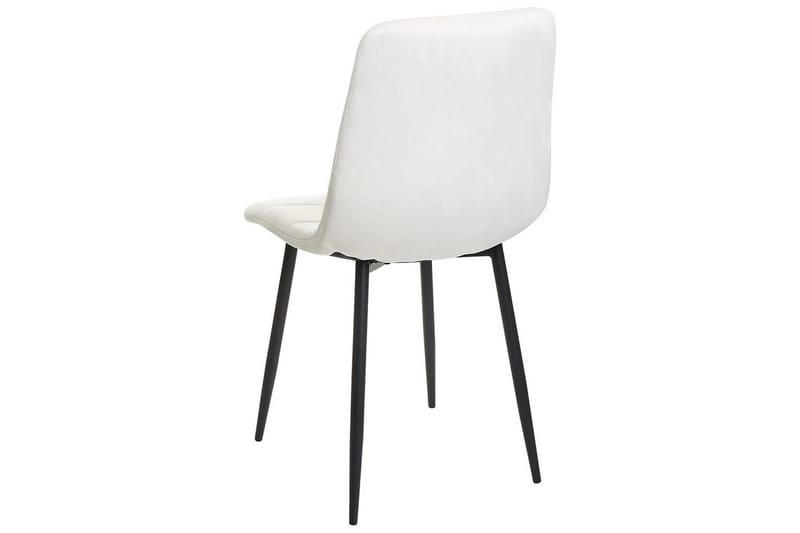 Sæt med 4 spisestole Powell - Hvid, Sort - Møbler - Stole & lænestole - Spisebordsstole & køkkenstole