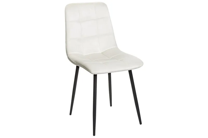 Sæt med 4 spisestole Powell - Hvid, Sort - Møbler - Stole & lænestole - Spisebordsstole & køkkenstole
