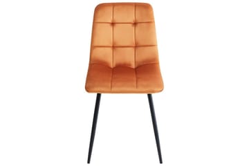 Sæt med 4 spisestole Powell - Orange, sort - Møbler - Stole & lænestole - Spisebordsstole & køkkenstole