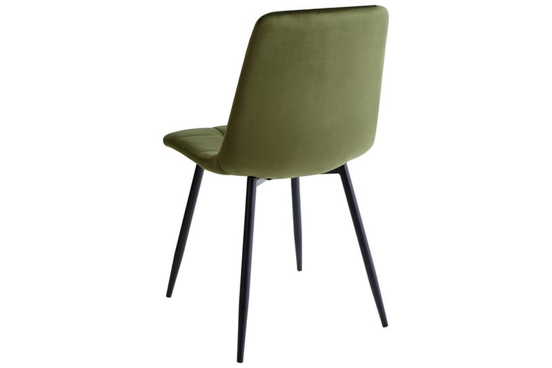 Sæt med 4 spisestole Powell - Grøn, Sort, Grøn, sort - Møbler - Stole & lænestole - Spisebordsstole & køkkenstole