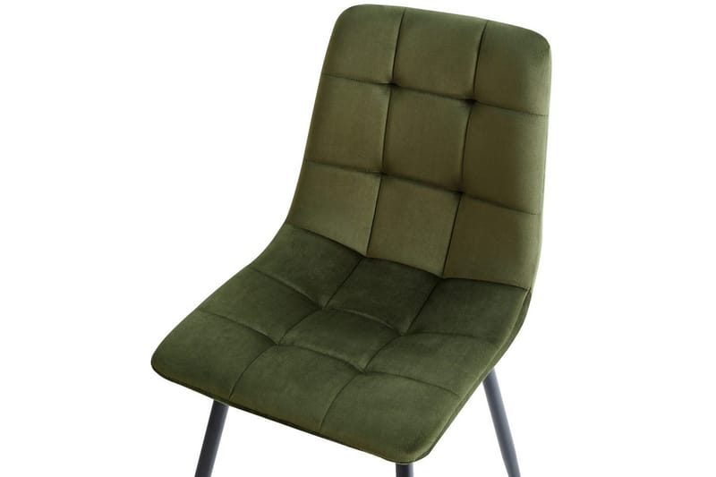 Sæt med 4 spisestole Powell - Grøn, Sort, Grøn, sort - Møbler - Stole & lænestole - Spisebordsstole & køkkenstole