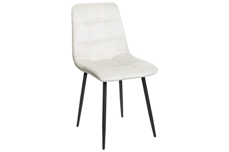 Sæt med 4 spisestole Powell - Hvid, Sort - Møbler - Stole & lænestole - Spisebordsstole & køkkenstole